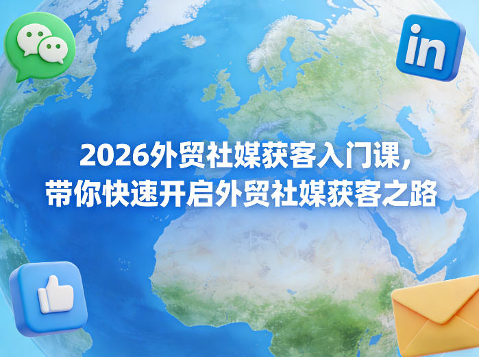 2026外贸社媒获客入门课，带你快速开启外贸社媒获客之路-赛德副业库