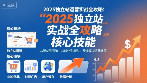 2025独立站运营实战全攻略,一站式掌握独立站运营核心技能-赛德副业库