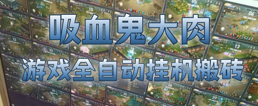吸血鬼大肉！游戏全自动挂G搬砖，一台电脑开40个窗口日入500+，无需人工值守【揭秘】-赛德副业库