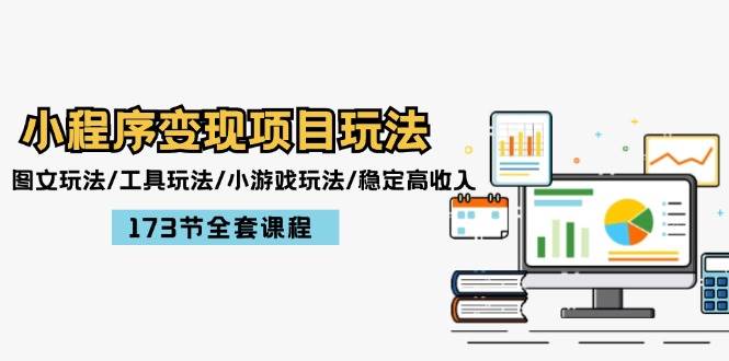 小程序变现项目玩法：图文玩法/工具玩法/小游戏玩法/稳定高收入/173节课程-赛德副业库