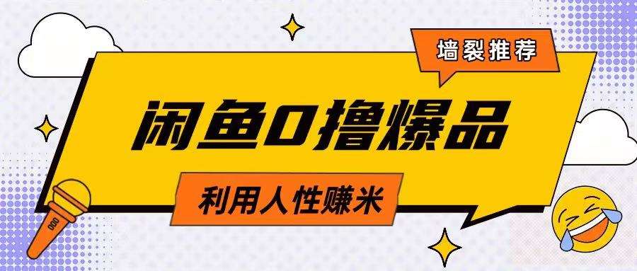 咸鱼0撸玩法利用人性售卖商品达到日挣2张的效果-赛德副业库