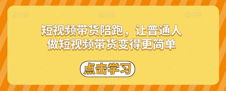 短视频带货陪跑，让普通人做短视频带货变得更简单-赛德副业库