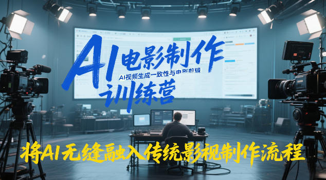 AI电影制作训练营,掌握AI视频生成一致性与电影剪辑,将AI无缝融入传统影视制作流程-赛德副业库