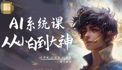 AI系统课程，从小白到大神系统学AI，AI声音-AI绘画-AI视频一门课全掌握-赛德副业库