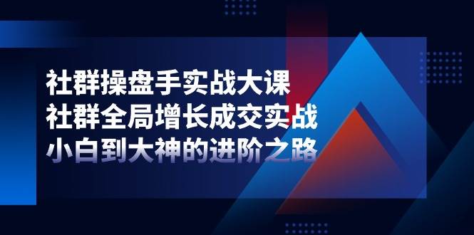 （11058期）社群-操盘手实战大课：社群 全局增长成交实战，小白到大神的进阶之路-赛德副业库