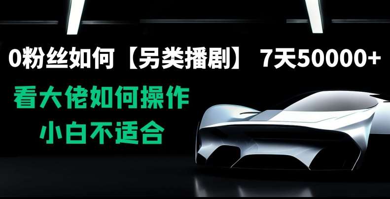 0粉丝如何【另类播剧】，7天50000+，看大佬如何操作，小白不适合【揭秘】-赛德副业库