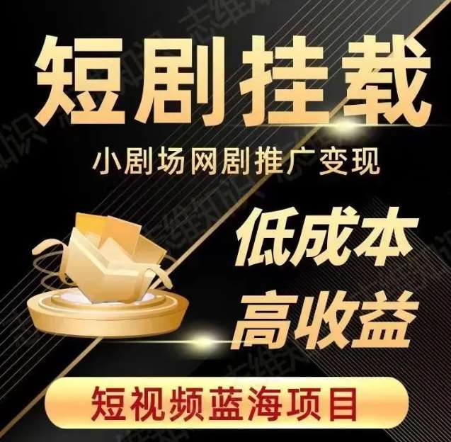 2023短视频蓝海项目，抖音快手短剧推广变现教程，低成本高收益-赛德副业库