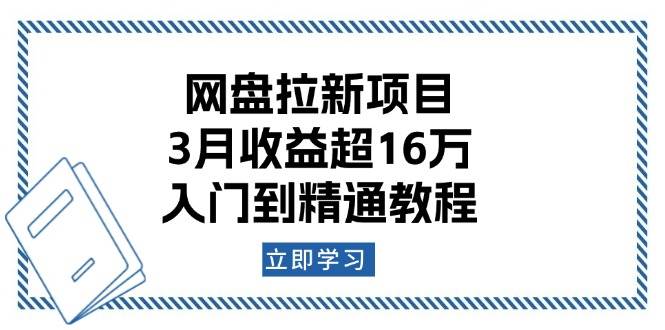 （13994期）网盘拉新项目：3月收益超16万，入门到精通教程-赛德副业库