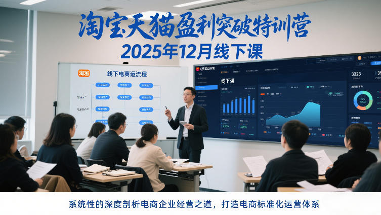 淘宝天猫盈利突破特训营25年12月线下课,系统性的深度剖析电商企业经营之道,打造电商标准化运营体系-赛德副业库