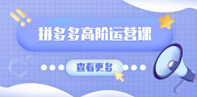 （14327期）拼多多高阶运营课：极致群爆款玩法，轻付费无尽复制，打造单品爆款之路-赛德副业库