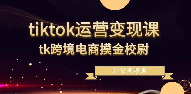 （8848期）tiktok运营变现课，tk跨境电商摸金校尉（21节视频课）-赛德副业库