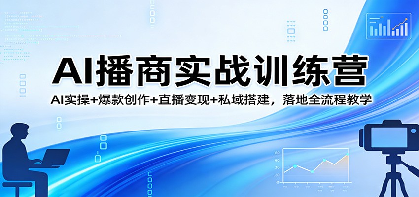 AI播商实战训练营：AI实操+爆款创作+直播变现+私域搭建，落地全流程教学-赛德副业库