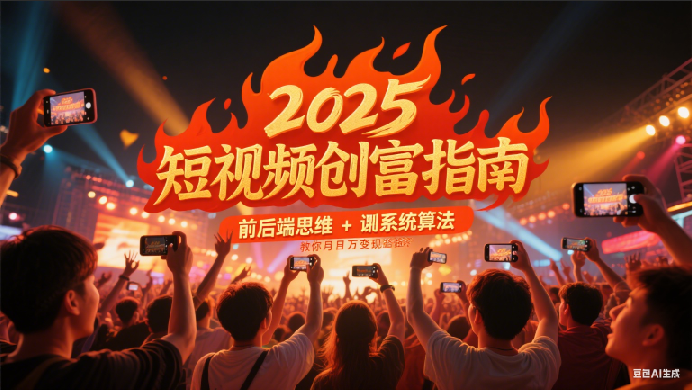 2025短视频创富指南，前后端思维 + 系统算法，教你月入过万变现路径-赛德副业库