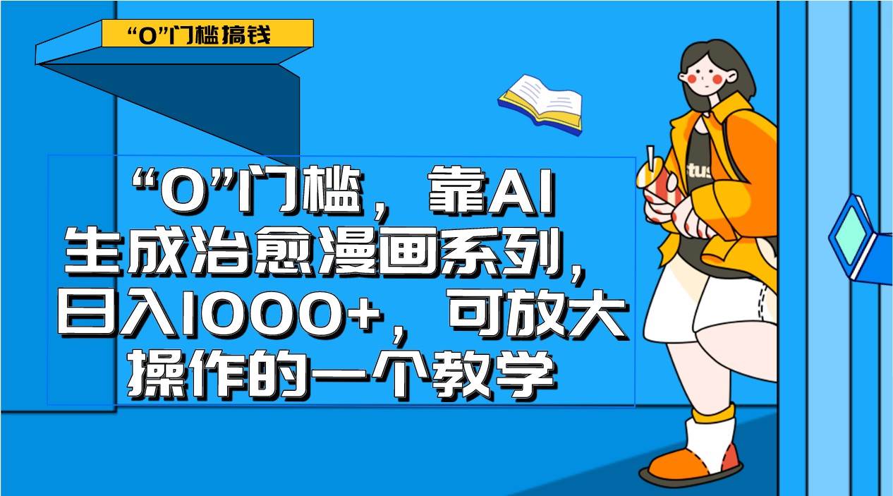 0门槛，靠AI生成治愈漫画系列，日入1000+，可放大操作的一个教学-赛德副业库