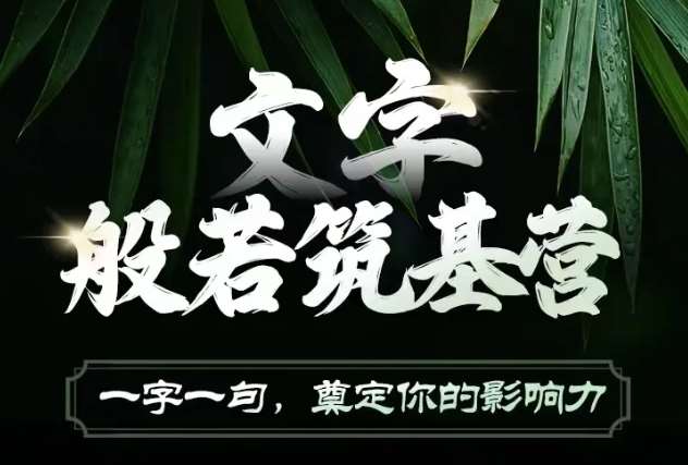 文字般若筑基营，用文字打造自己的影响力，写好文案 写出影响力 写出吸金力-赛德副业库