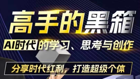 高手的黑箱：AI时代学习、思考与创作-分红时代红利，打造超级个体-赛德副业库
