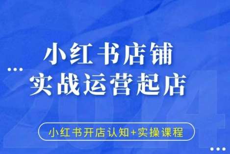 小红书店铺实战运营起店，小红书开店认知+实操课程-赛德副业库