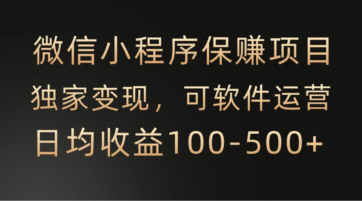 腾讯官方项目,可软件自动运营,稳定有保障,时间自由,永久售后,日均收益100-500+-赛德副业库