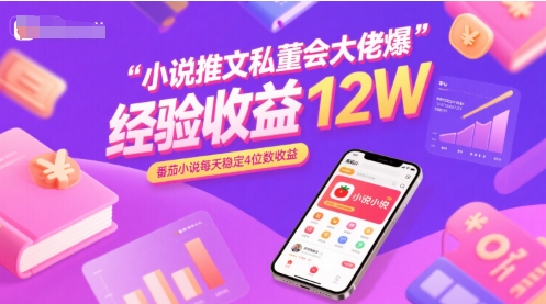 小说推文私董会大佬爆单经验分享收益12W,番茄小说每天稳定4位数收益-赛德副业库