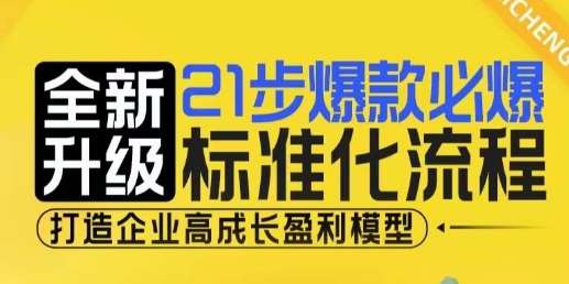 21步爆款必爆标准化流程,全新升级,打造企业高成长盈利模型-赛德副业库