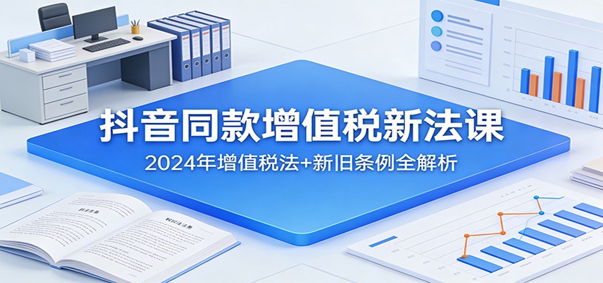 抖音同款增值税新法课:2024年增值税法+新旧条例全解析-赛德副业库