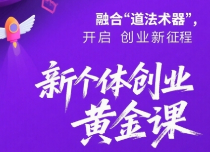 新个体创业黄金课：道法术器四维抢占2025红利-赛德副业库
