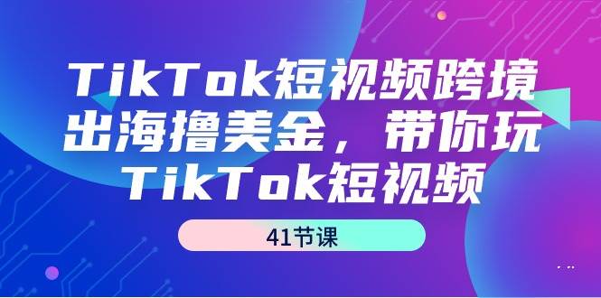 （9155期）TikTok短视频跨境出海撸美金，带你玩TikTok短视频（41节课）-赛德副业库
