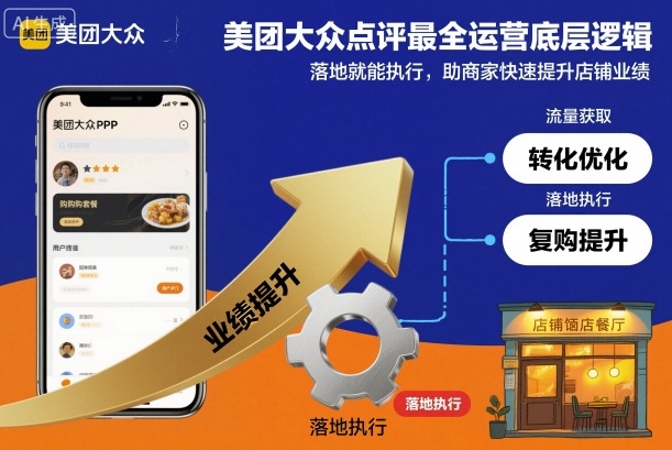 美团大众点评最全运营底层逻辑,落地就能执行,助商家快速提升店铺业绩-赛德副业库