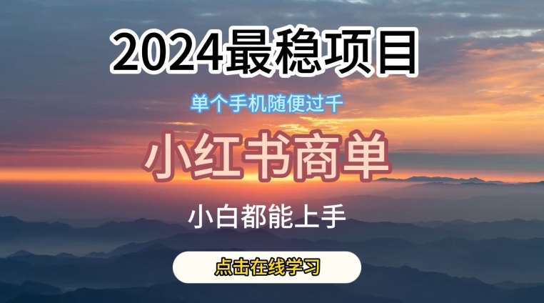2024最稳蓝海项目，小红书商单项目，没有之一【揭秘】-赛德副业库