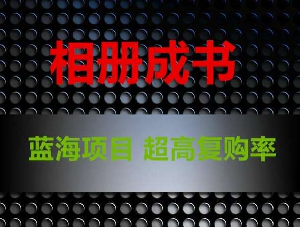 相册成书,蓝海项目,认真操作月入过万【揭秘】-赛德副业库