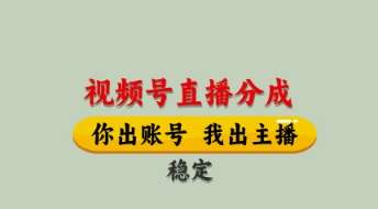 视频号直播分成，全程托管招募，单月轻松变现8k【揭秘】-赛德副业库