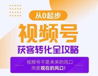 视频号获客转化全攻略，手把手教你打造爆款视频号！-赛德副业库