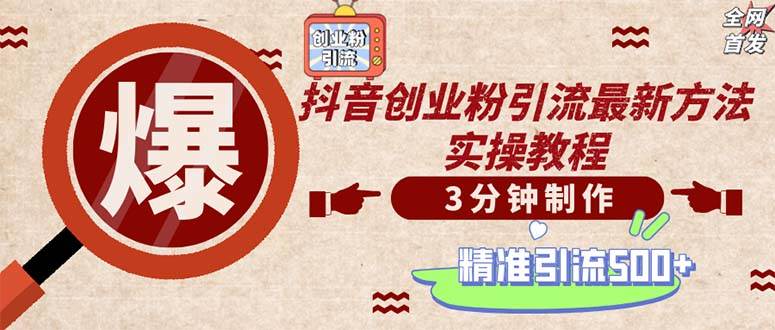 （12835期）轻松制作创业类视频。一天被动加精准创业粉500+（附素材）-赛德副业库