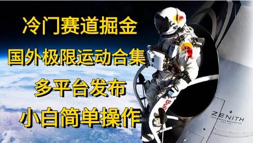 （10745期）冷门赛道掘金，国外极限运动视频合集，多平台发布，小白简单操作-赛德副业库
