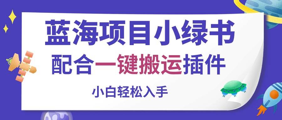 （10841期）蓝海项目小绿书，配合一键搬运插件，小白轻松入手-赛德副业库