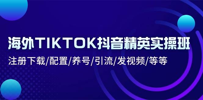 （10998期）海外TIKTOK抖音精英实操班：注册下载/配置/养号/引流/发视频/等等-赛德副业库