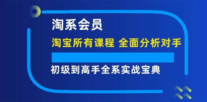 （12055期）淘系会员【淘宝所有课程，全面分析对手】，初级到高手全系实战宝典-赛德副业库