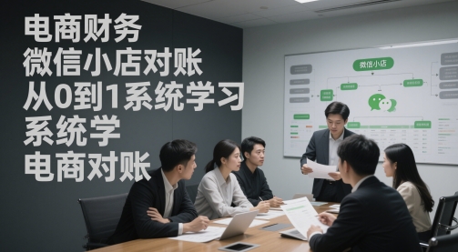 电商财务微信小店对账，从0到1系统学习电商对账-赛德副业库