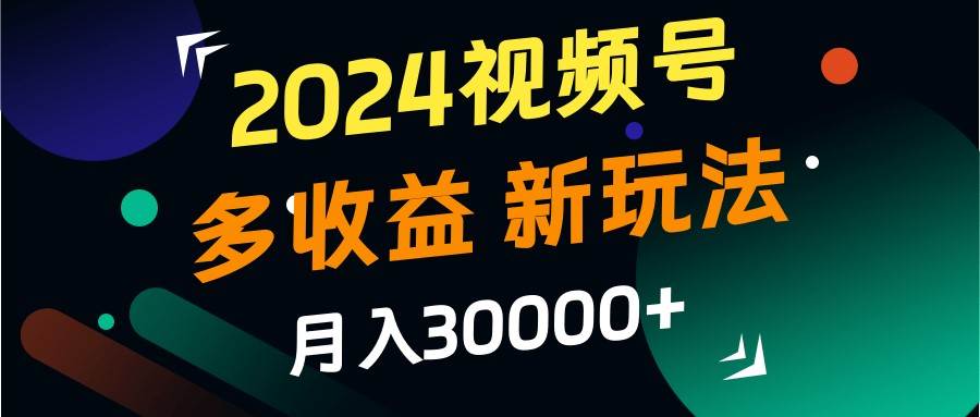 2024视频号多收益的新玩法，月入3w+，新手小白都能简单上手！-赛德副业库