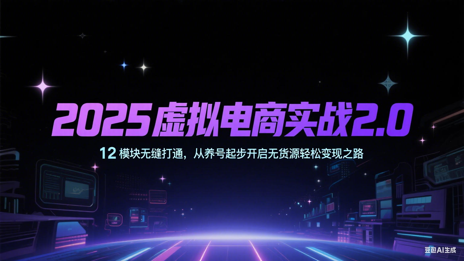 2025虚拟电商实战2.0，12模块无缝打通，从养号起步开启无货源轻松变现之路-赛德副业库