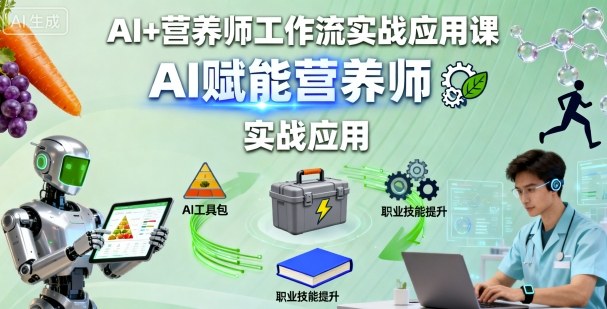AI+营养师工作流实战应用课，AI赋能营养师-赛德副业库