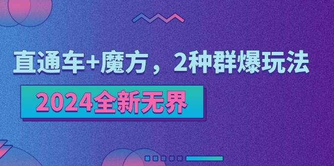 (11479期)2024全新无界:直通车+魔方,2种群爆玩法-赛德副业库