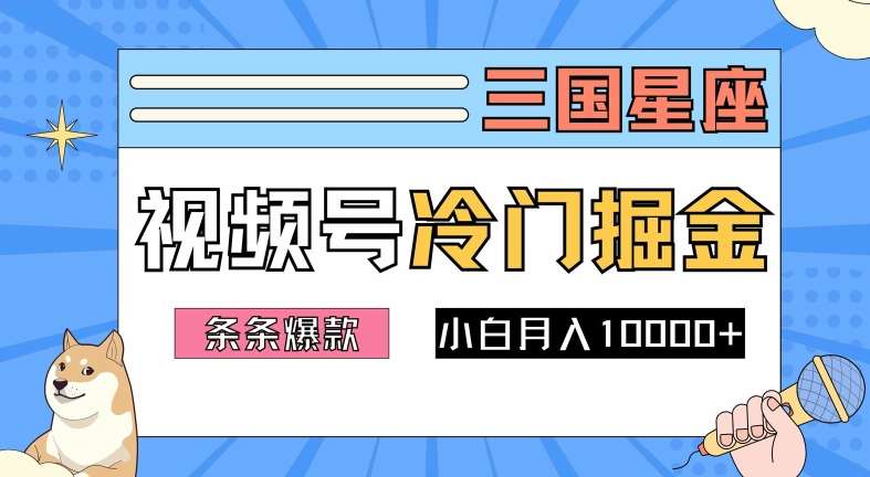 2024视频号三国冷门赛道掘金，条条视频爆款，操作简单轻松上手，新手小白也能月入1w-赛德副业库