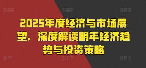 2025年度经济与市场展望,深度解读明年经济趋势与投资策略-赛德副业库