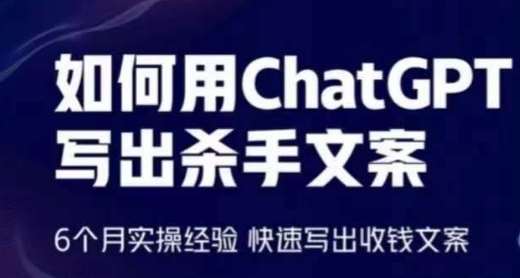 如何用ChatGPT写出杀手文案，6个月实操经验，快速写出收钱文案-赛德副业库