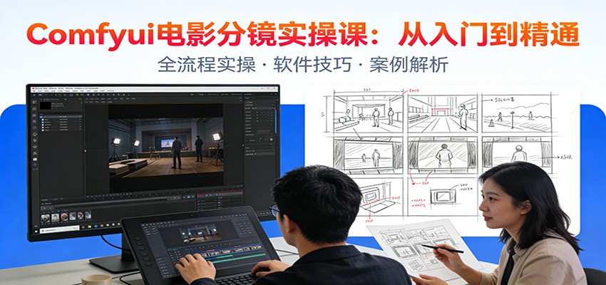 ComfyUI电影分镜实操课：分镜一致性，全流程AI视频制作，零基础也能做专业分镜-赛德副业库
