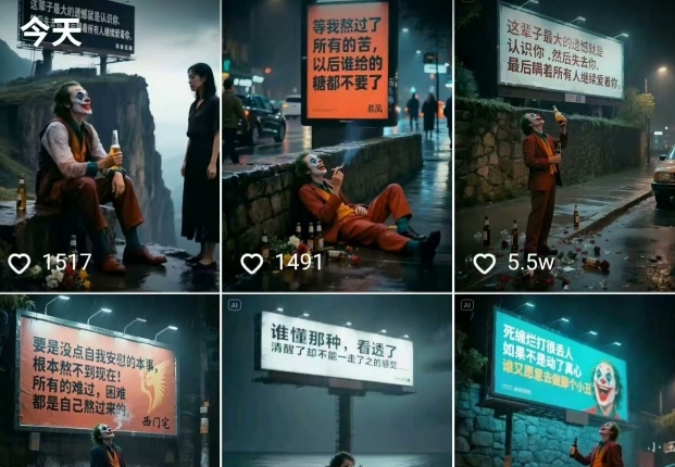 图片[2]-一条视频竟然15W赞！用AI制作小丑自嘲扎心文案视频，当下非常火爆的短视频流量神器-赛德副业库