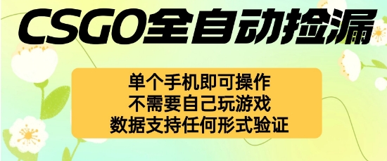 自动挂G捡漏，不用自己挂G不用玩游戏，一个手机即可操作，新手小白轻松月入1W+【揭秘】-赛德副业库