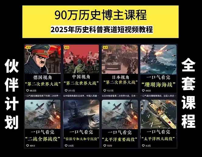 图片[2]-短视频历史赛道实战教程，手机电脑双端剪辑教程和账号运营指南与变现技巧-赛德副业库