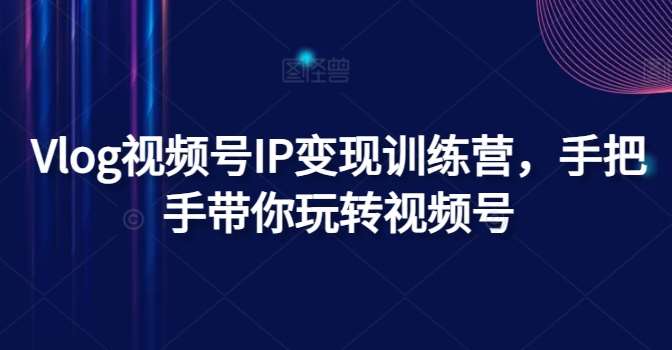 Vlog视频号IP变现训练营，手把手带你玩转视频号-赛德副业库